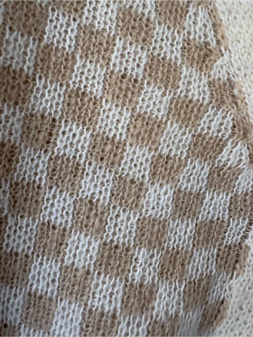 Cream & Tan Patterned Button-Front Cardigan fall Fall - Picture 5 of 9